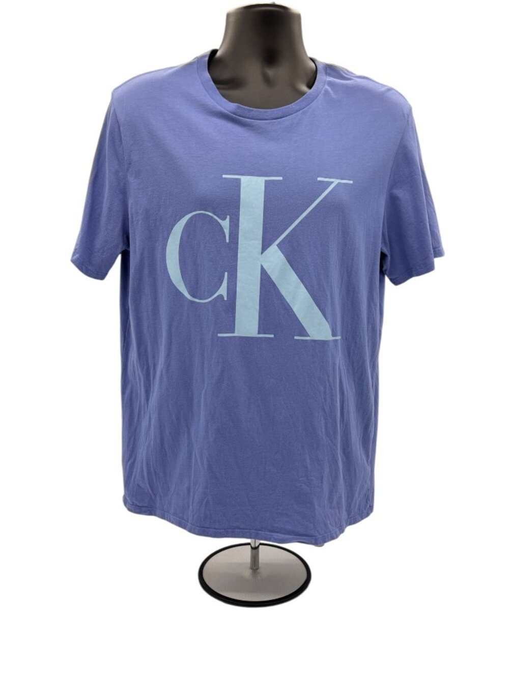 Men's L Purple Calvin Klein T-shirt w/a Light Blue CK Logo